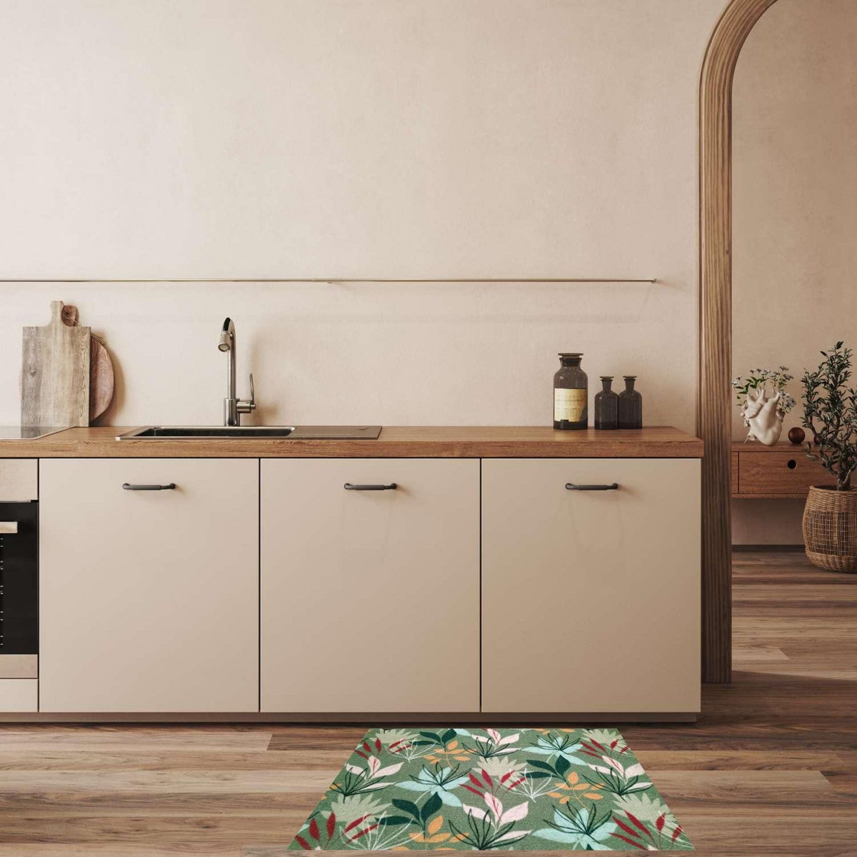 HABITABLE Tapis Must en velours imprimé Lisa