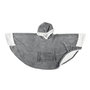 Voir la diapositive 1 : Paris Prix Plaid Poncho à Capuche  Sherpa  100x150cm Gris Foncé