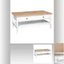 ATMOSPHERA Table basse Solen 4 tiroirs - Pin et Blanc