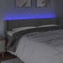 Voir la diapositive 4 : VIDAXL Tete de lit a LED Gris clair 203x16x78/88 cm Velours