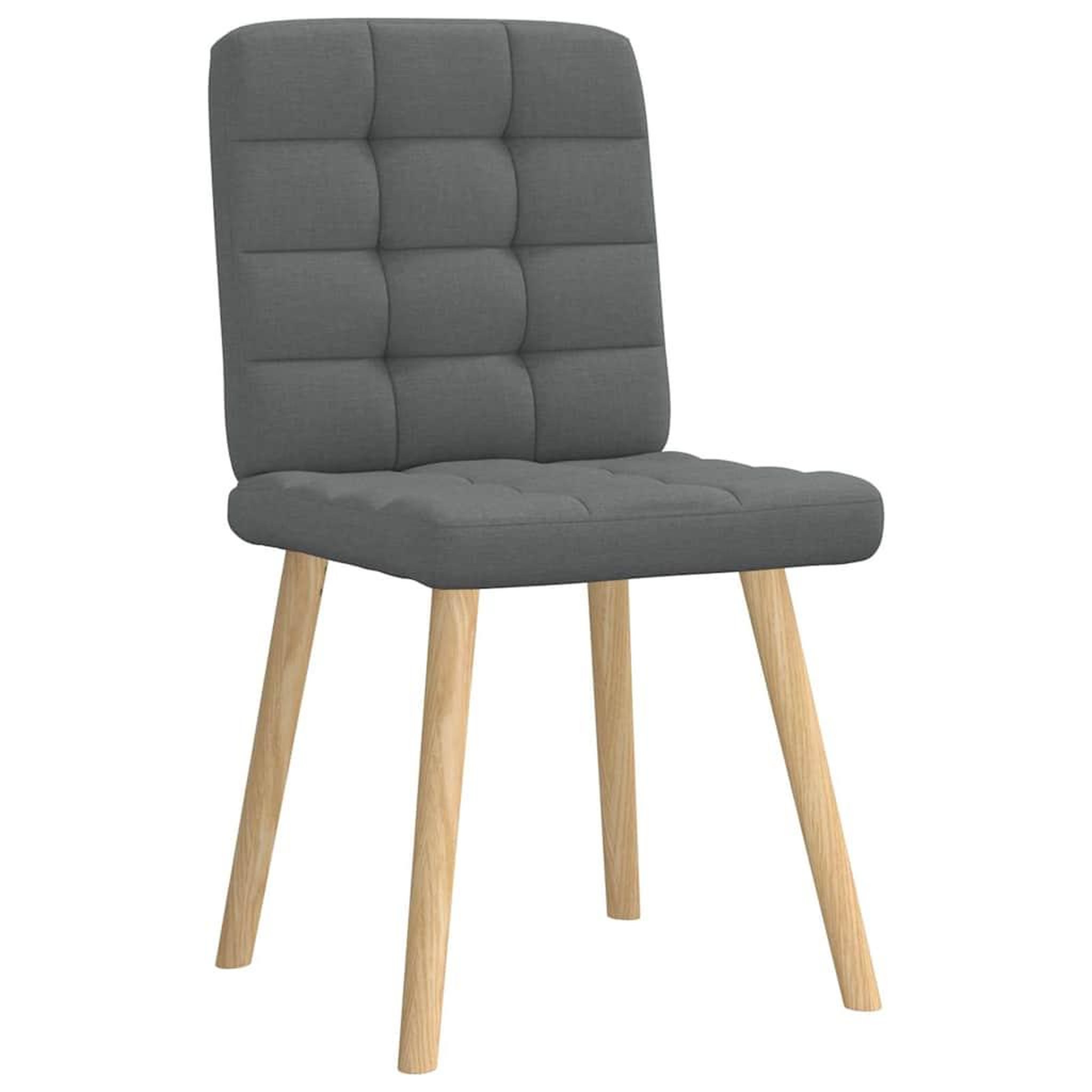 Voir la diapositive 4 : VIDAXL Chaises a manger lot de 6 gris fonce tissu