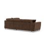 Voir la diapositive 6 : BEST MOBILIER Baoji - canapé d'angle droit 5 places convertible avec têtières et coffre en velours côtelé