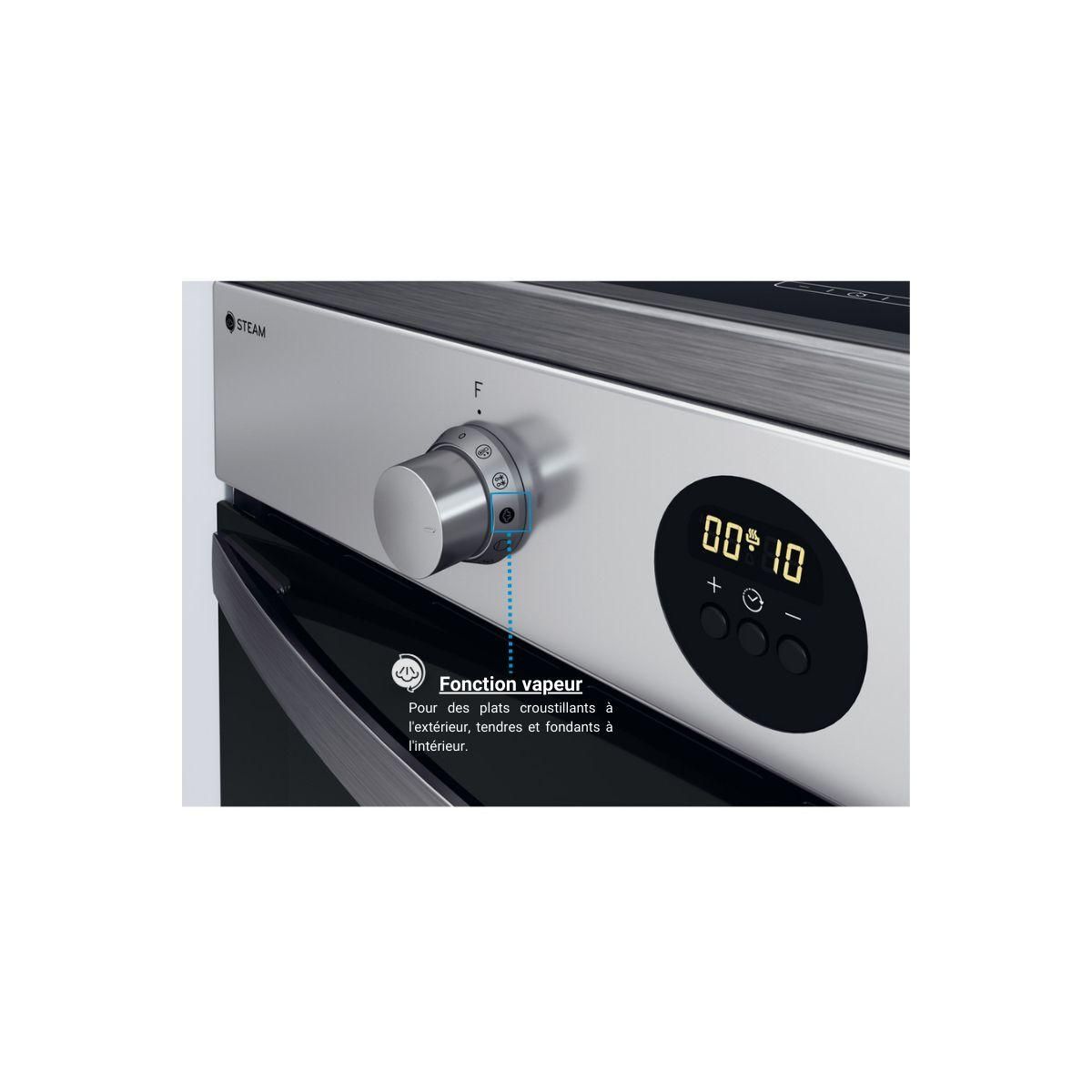 Indesit Cuisinière induction IS67IQ8CCX/FR Steam