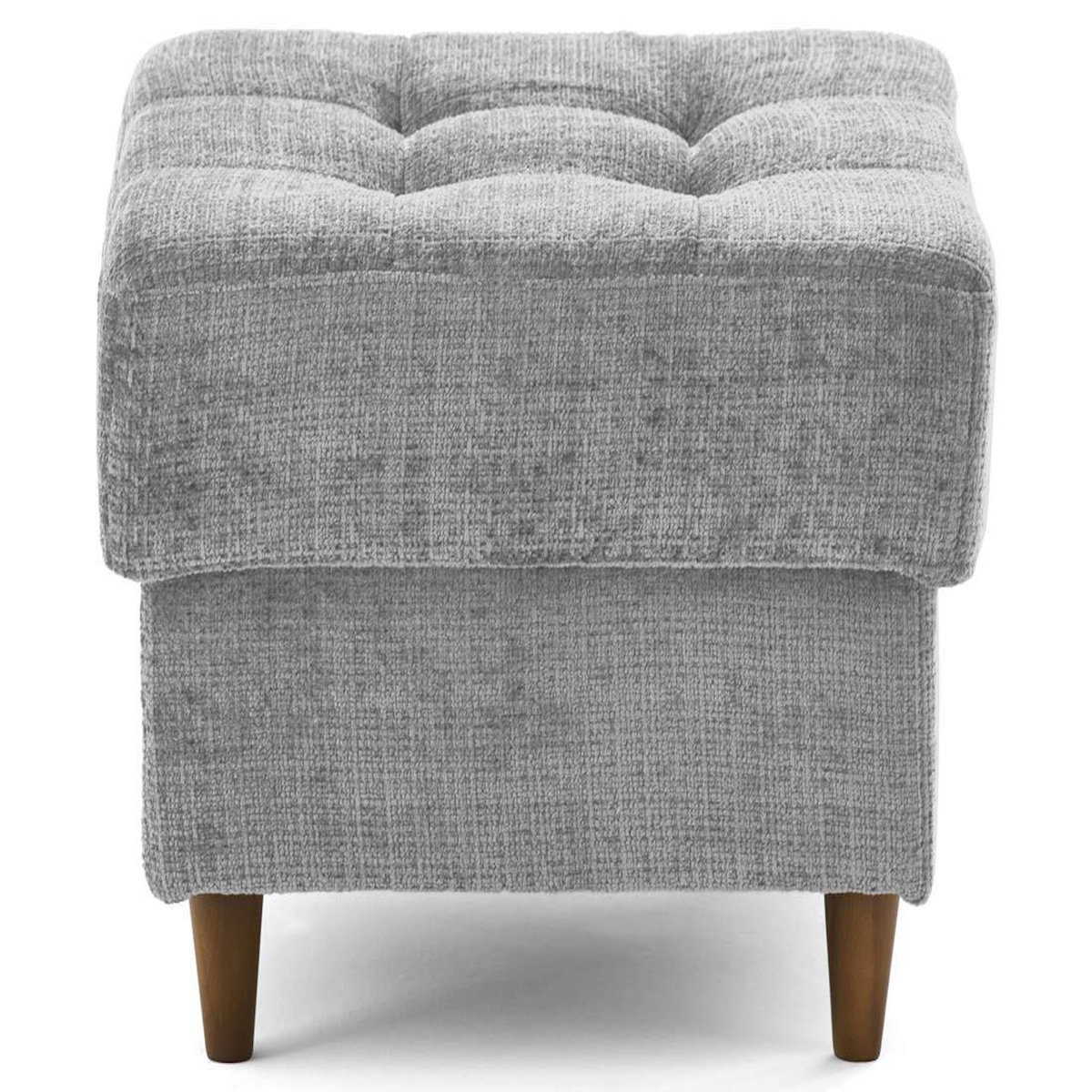 LISA DESIGN Anna - pouf en velours texturé - pieds en bois