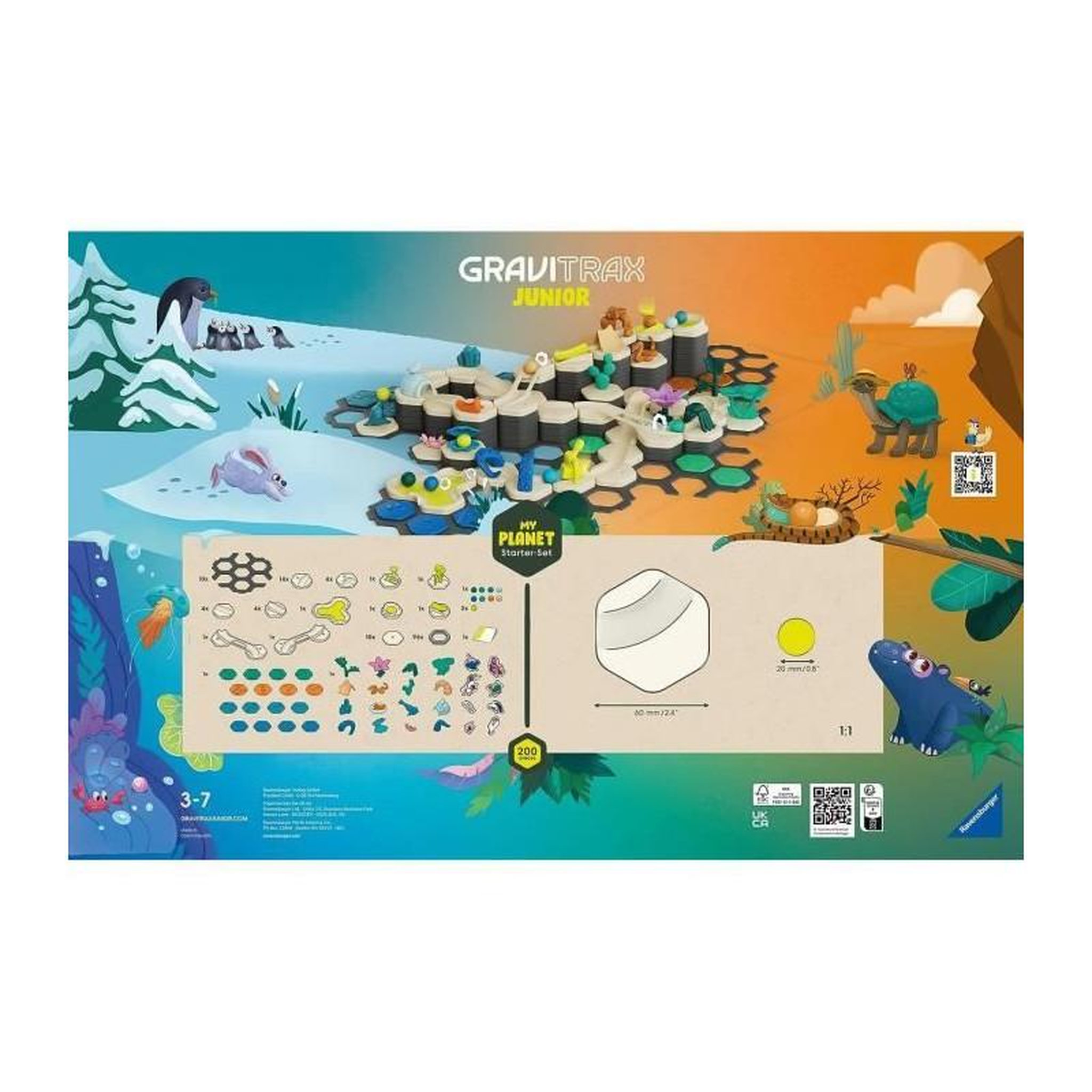 Voir la diapositive 6 : RAVENSBURGER Gravitrax Junior - Starter Set XXL My Planet 184 pieces - Circuit de billes - Jeu de construction créatif - Des 3 ans - Ravensb