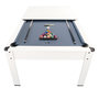 Voir la diapositive 1 : PLAY4FUN Billard Américain HARMONY 6Ft - 206,5 x 116,5 x 80 cm avec accessoires et plateau dînatoire - Couleur Ivoire