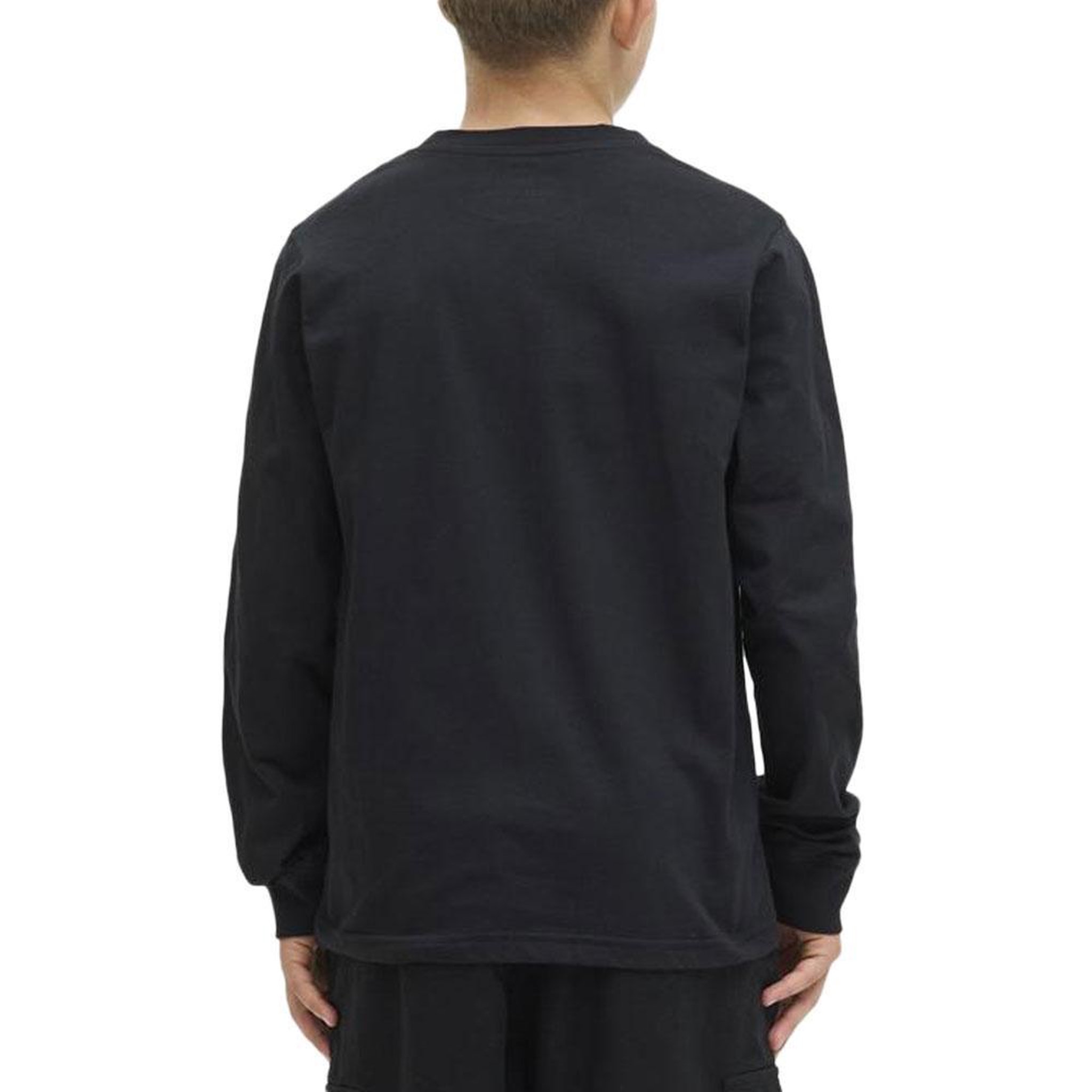Voir la diapositive 2 : Jack & Jones T-Shirt Manches Longues Noir Garçon Jack & Jones Makoto