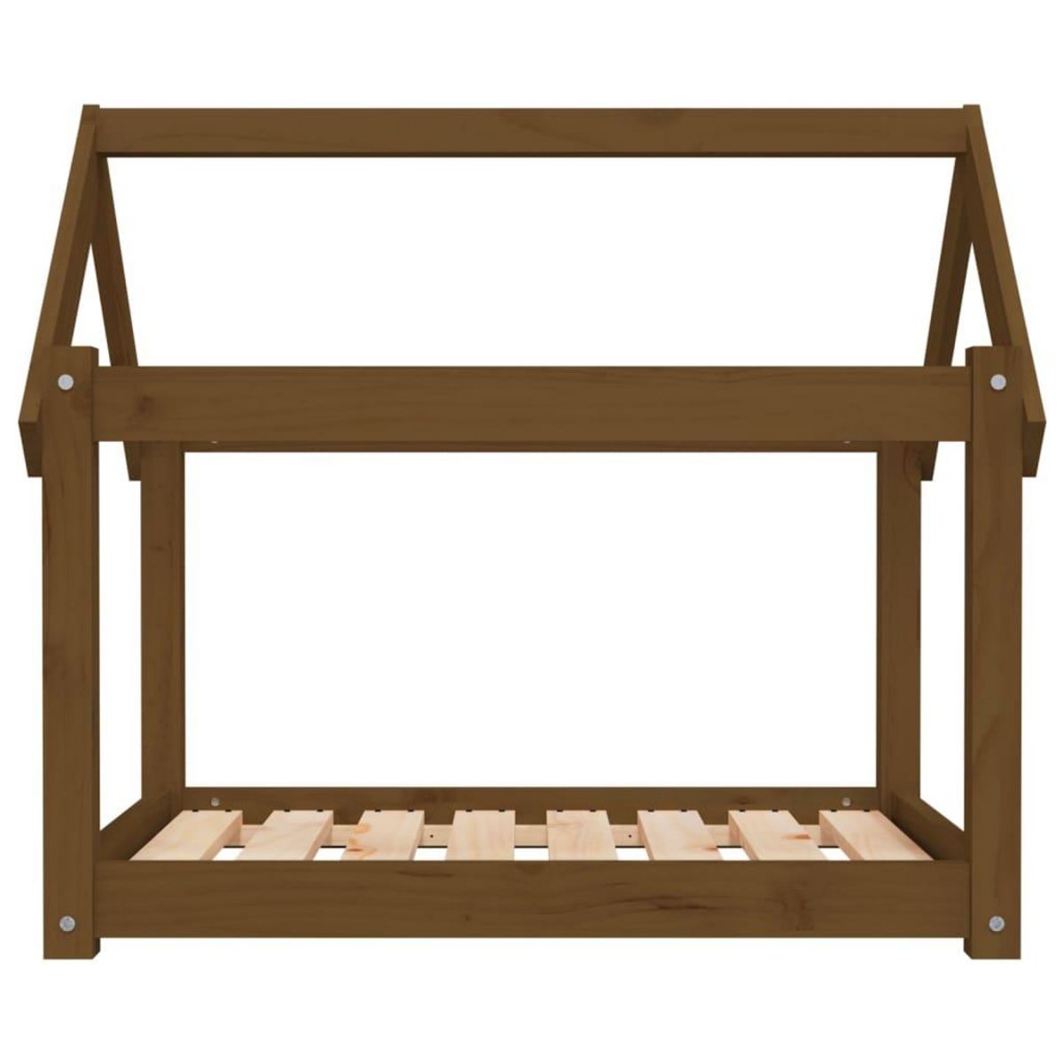 VIDAXL Lit pour chien Marron miel 81x60x70 cm Bois de pin solide