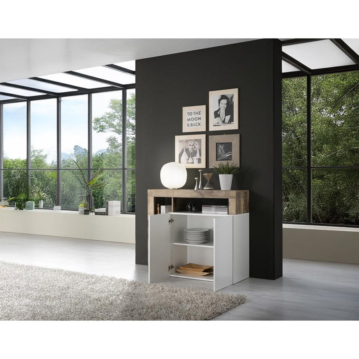BEST MOBILIER Lou - buffet bas - 2 portes - 108 cm