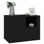 Voir la diapositive 4 : VIDAXL Table de chevet Noir 60x36x45 cm Bois d'ingenierie