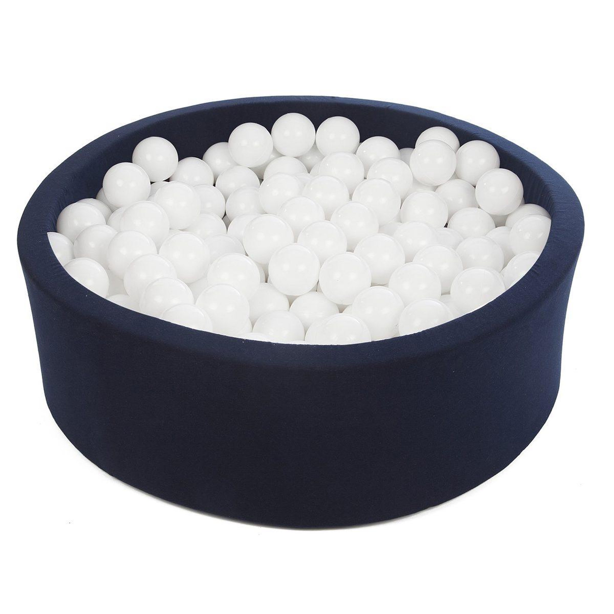 VELINDA Piscine à balles aire de jeu + 450 balles bleu marine blanc