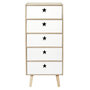 Voir la diapositive 2 : Paris Prix Chiffonnier Enfant  Like a Star  91cm Blanc & Beige