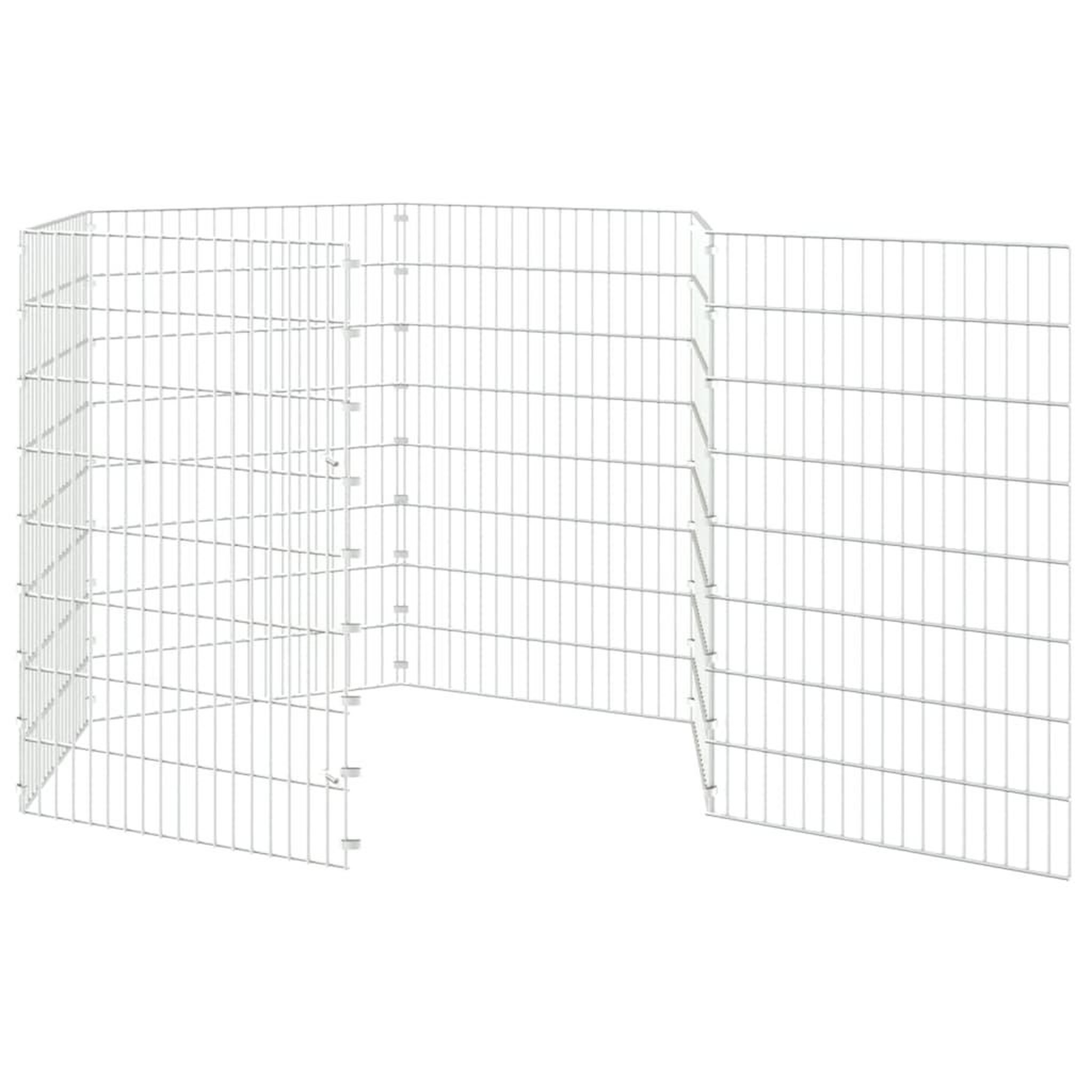 Voir la diapositive 5 : VIDAXL Enclos pour animaux en liberte 6 panneaux 54x80cm fer galvanise