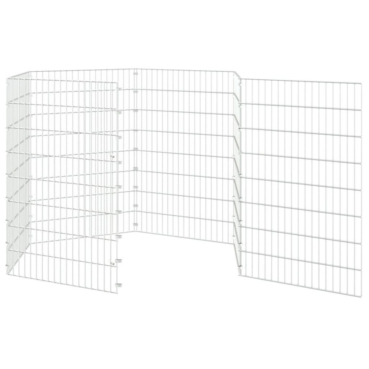 VIDAXL Enclos pour animaux en liberte 6 panneaux 54x80cm fer galvanise