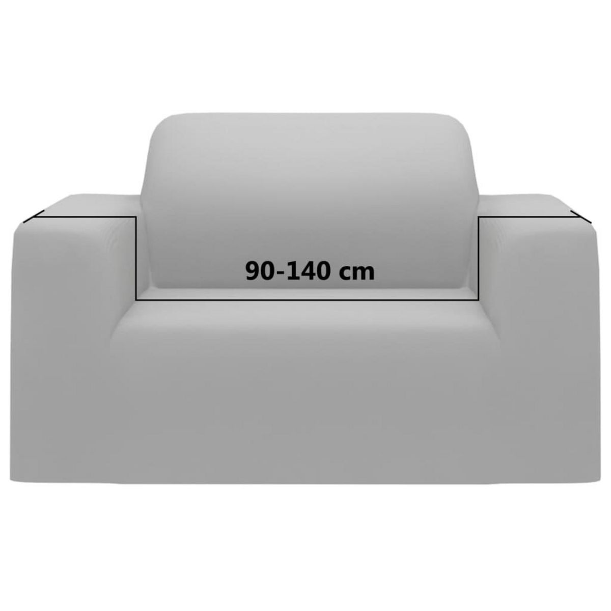 VIDAXL Housse extensible de canape Gris Jersey de polyester