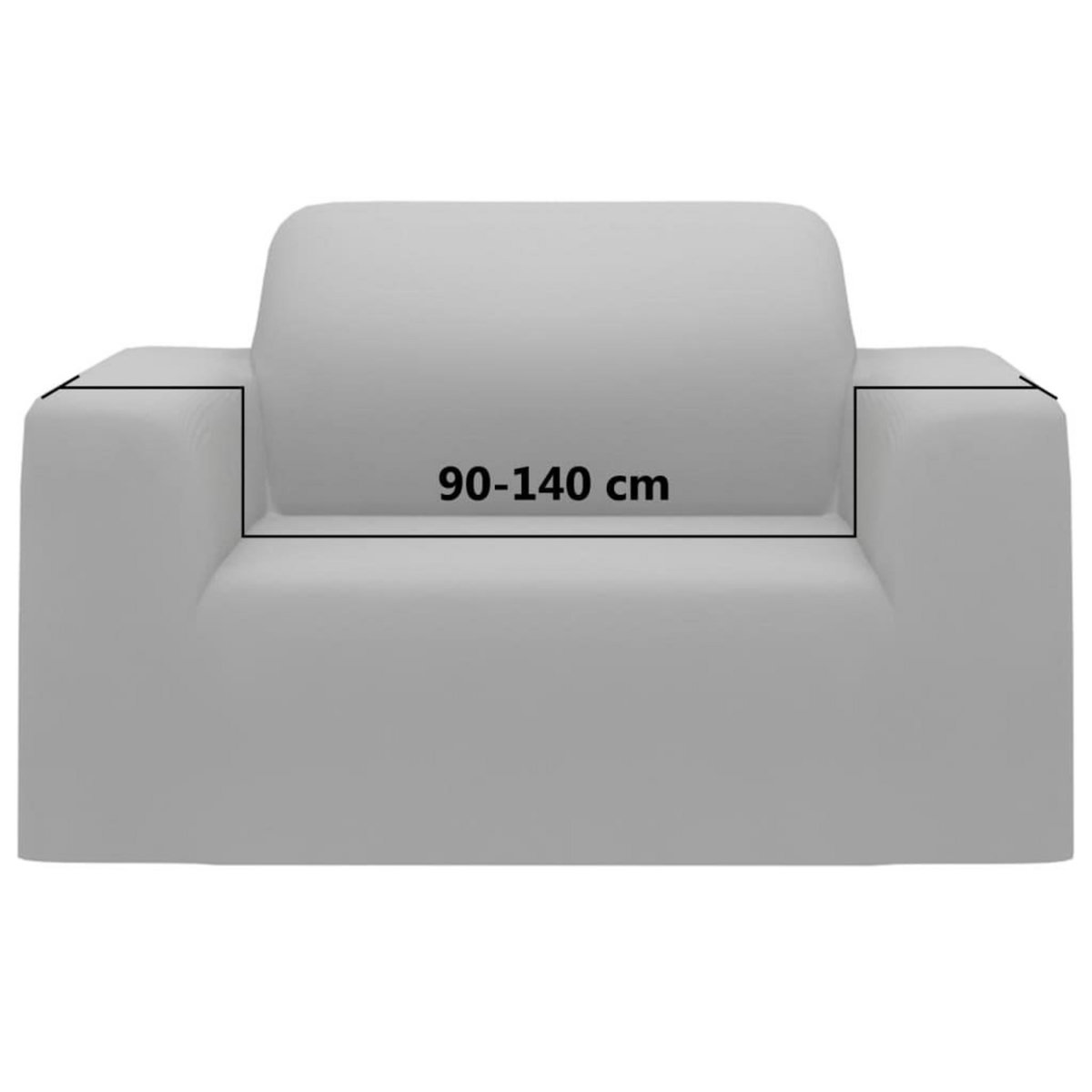 VIDAXL Housse extensible de canape Gris Jersey de polyester