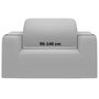 Voir la diapositive 6 : VIDAXL Housse extensible de canape Gris Jersey de polyester