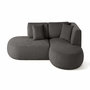 Voir la diapositive 1 : LISA DESIGN Santorini - canapé modulable d'angle droit - 4 places - en tissu texturé