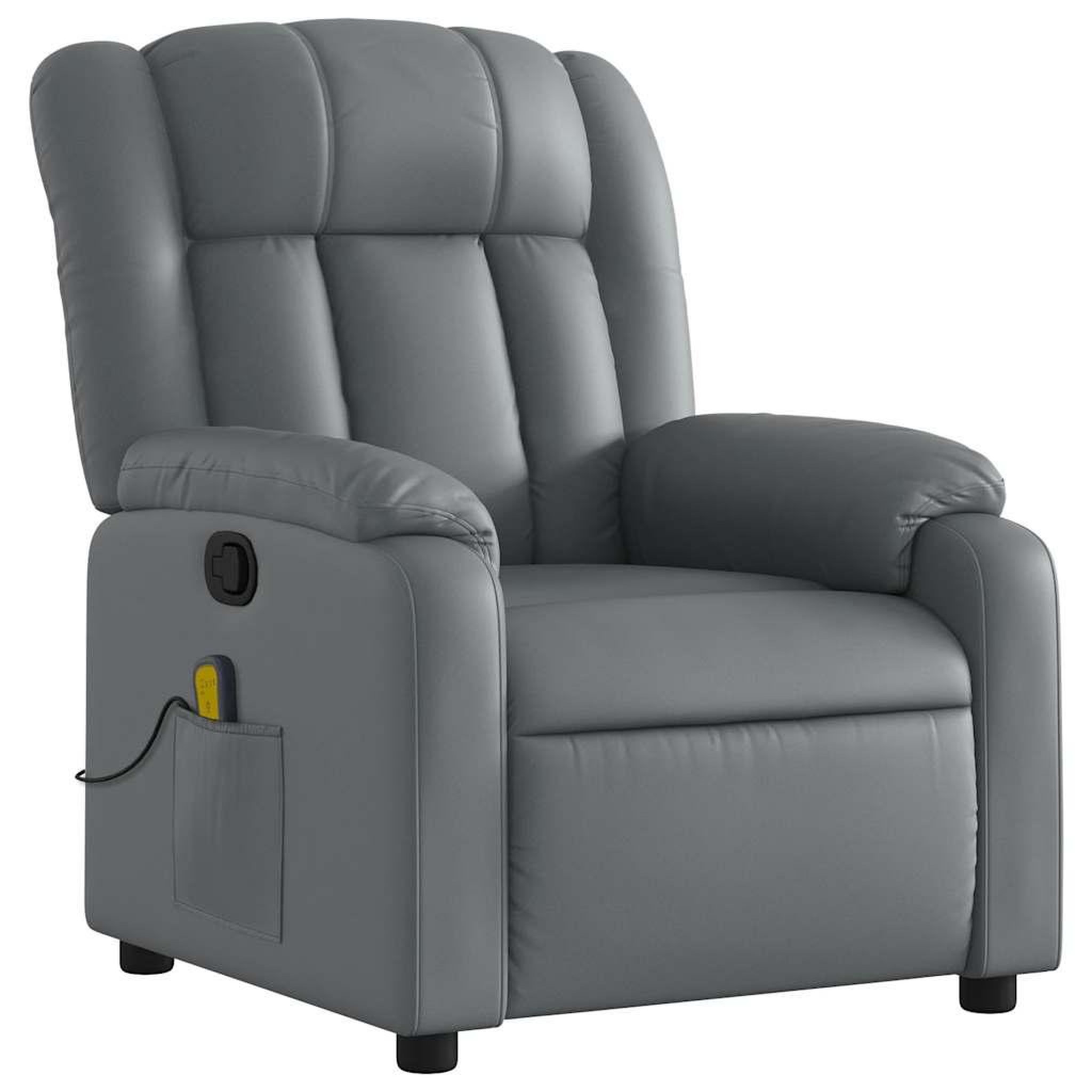 Voir la diapositive 4 : VIDAXL Fauteuil de massage inclinable Gris Similicuir