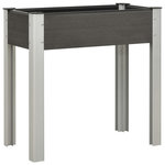 VIDAXL Lit sureleve de jardin 75x40x75 cm WPC Gris