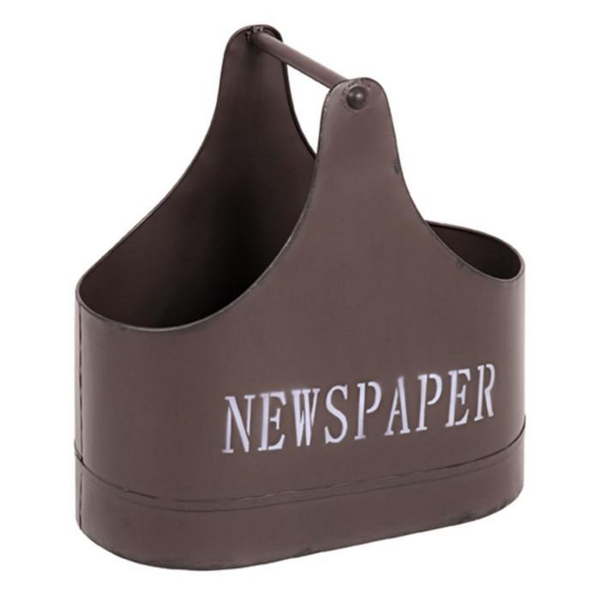 Paris Prix Porte-Revues en Métal  Vintage  44cm Marron