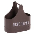 Paris Prix Porte-Revues en Métal  Vintage  44cm Marron