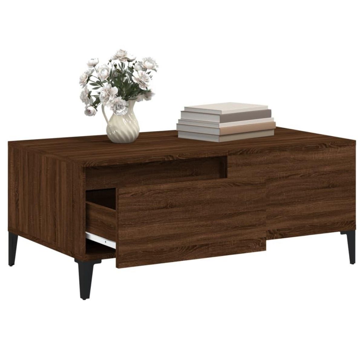 VIDAXL Table basse Chene marron 90x50x36,5 cm Bois d'ingenierie