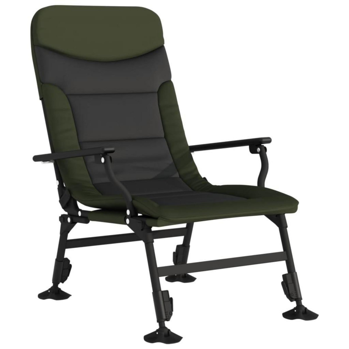 VIDAXL Chaise de peche avec accoudoir pliable vert