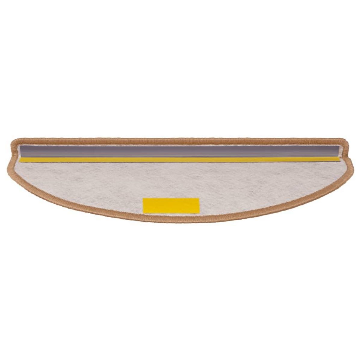 VIDAXL Tapis d'escalier autocollants aspect sisal 15 pcs 65x21x4 cm