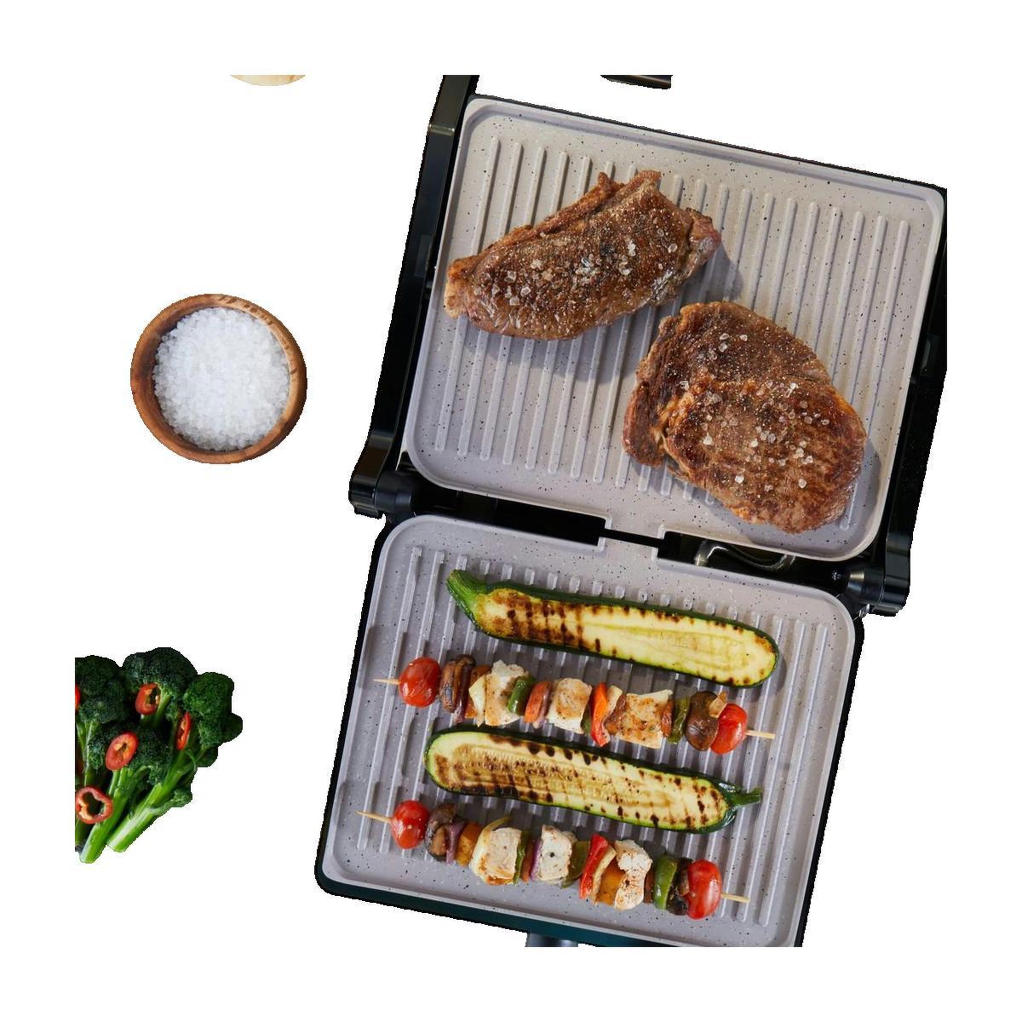 Voir la diapositive 2 : SALTER Grill électrique Salter 2200 W design contemporain