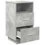 Voir la diapositive 5 : VIDAXL Table de chevet avec 2 tiroirs gris beton 36x36x68 cm