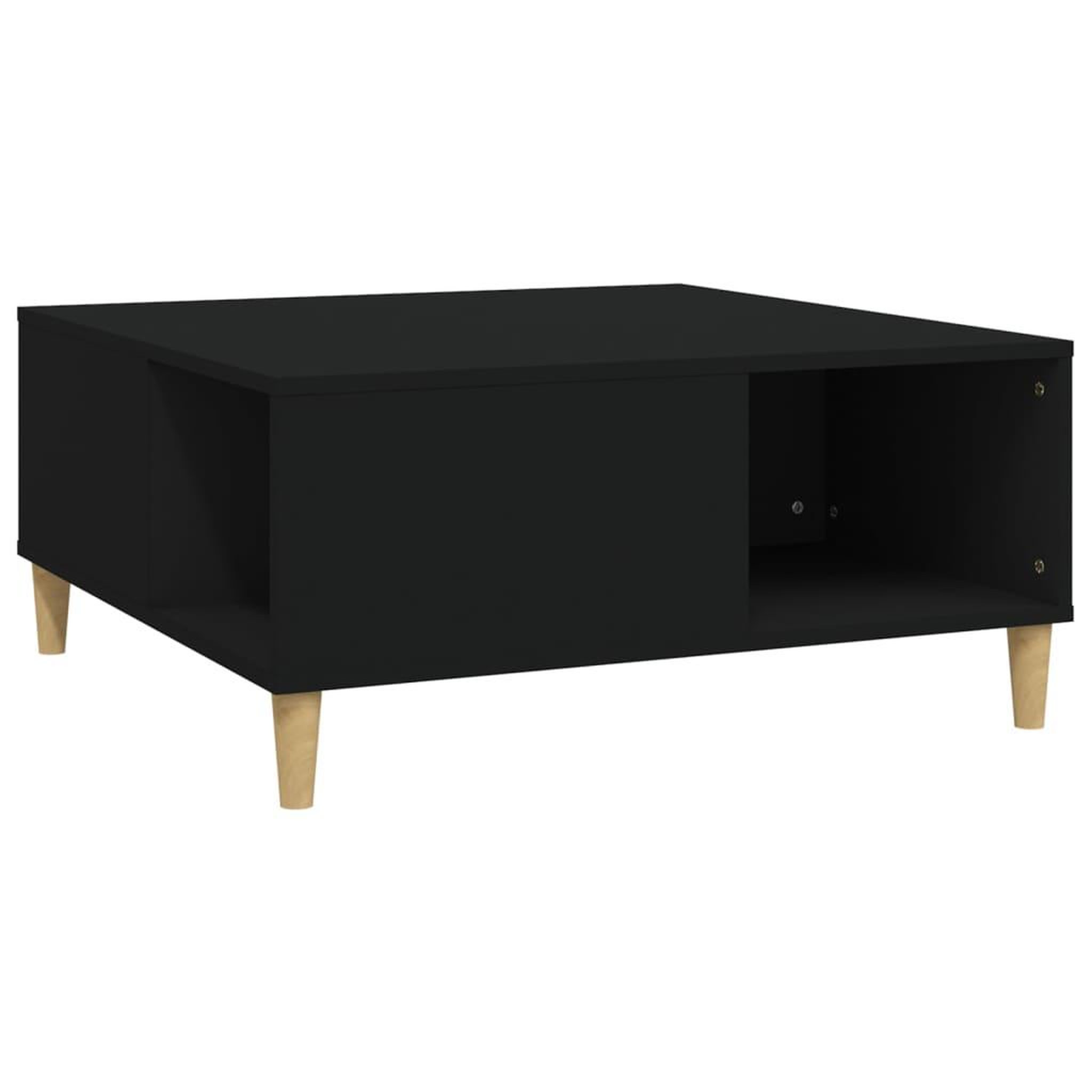 Voir la diapositive 2 : VIDAXL Table basse noir 80x80x36,5 cm bois d'ingenierie