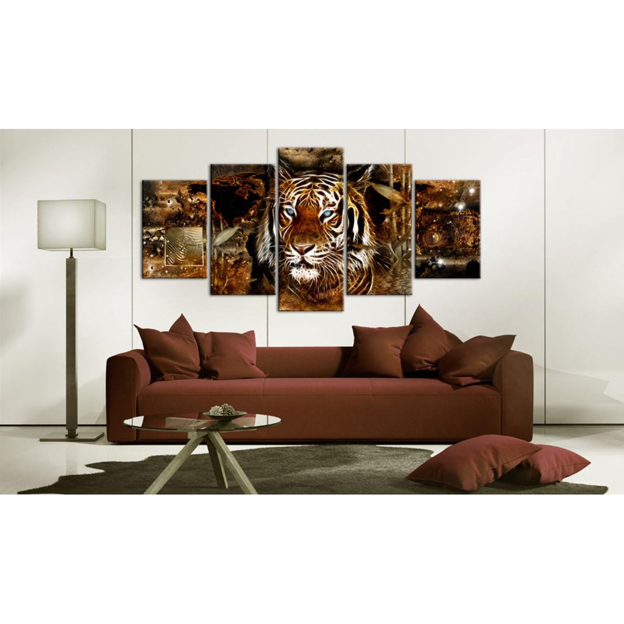 Voir la diapositive 2 : Paris Prix Tableau Imprimé  Golden Jungle