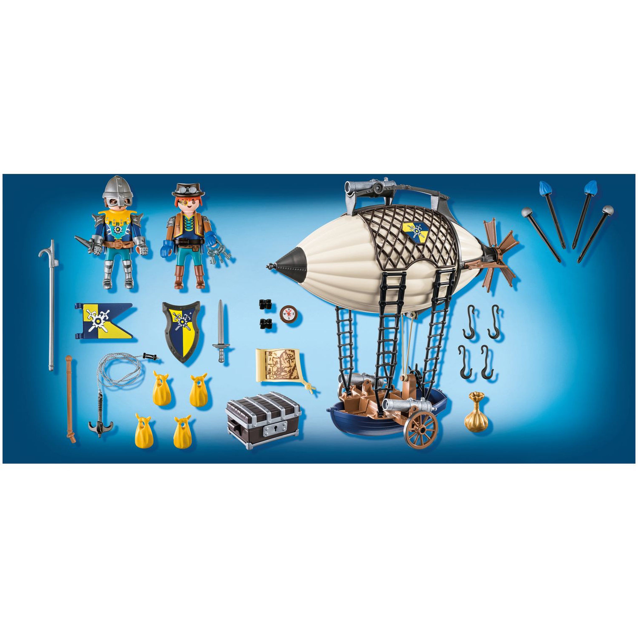 Voir la diapositive 3 : PLAYMOBIL 70642 Novelmore - Aérostat de Dario