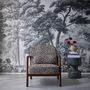 Voir la diapositive 6 : SWEEEK Fauteuil scandinave arrondi bois d'hévéa et imprimé léopard