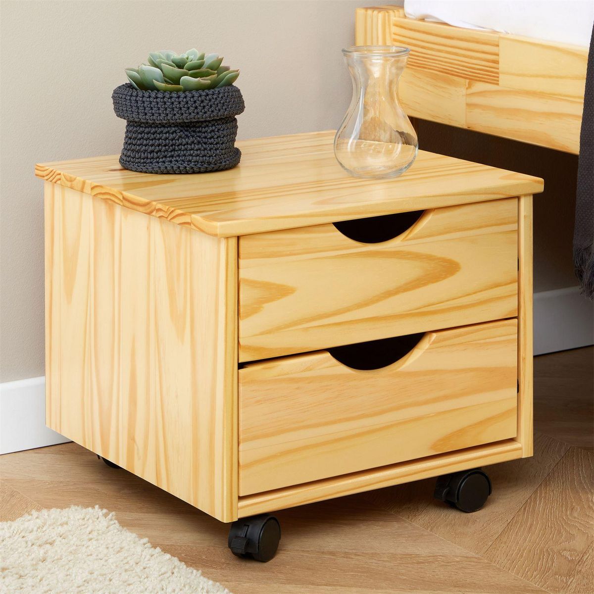 IDIMEX Lit fonctionnel SABRINA 90x190 cm, en pin massif