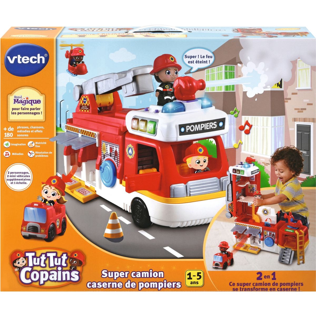 VTECH Tut Tut Copains - Super camion caserne de pompiers