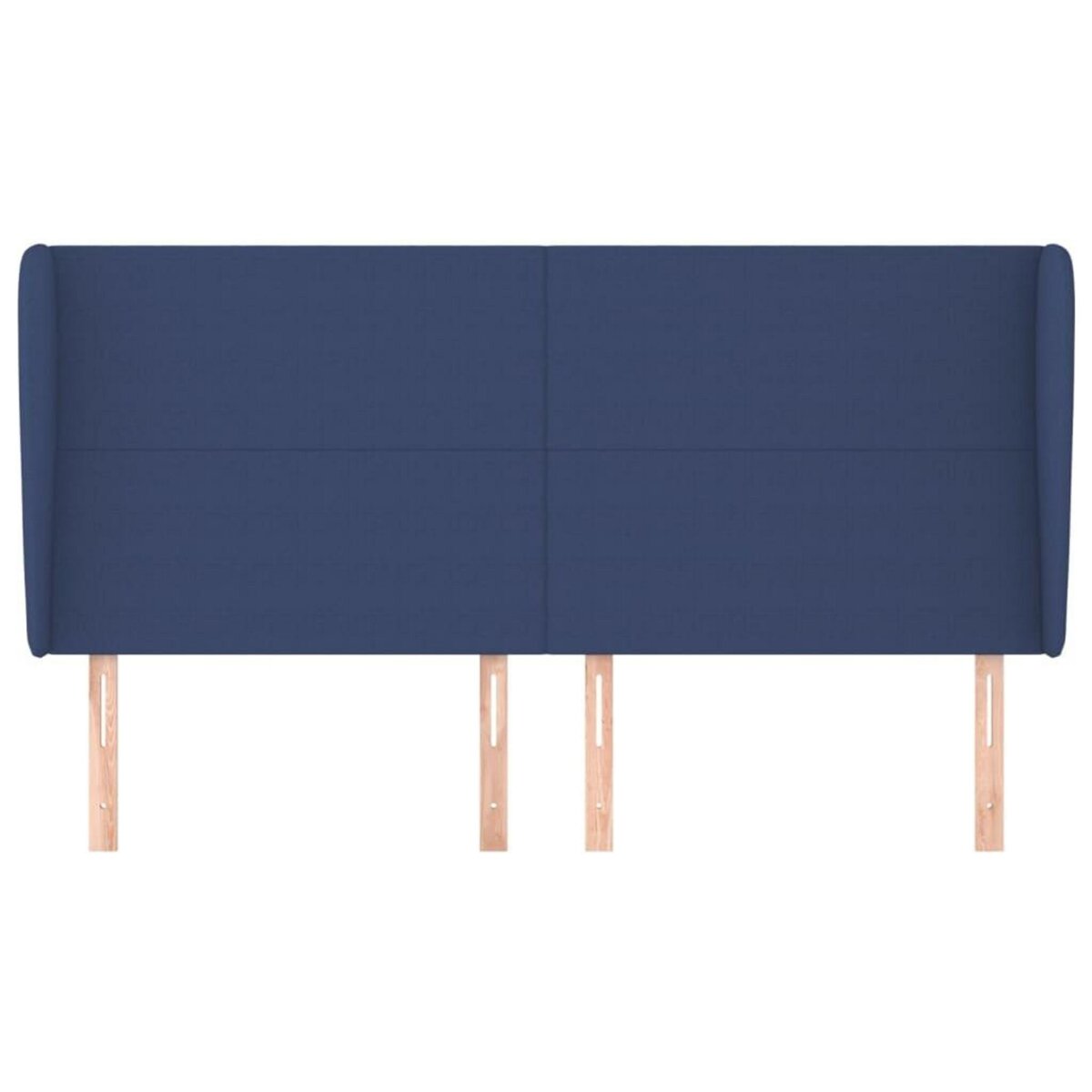 VIDAXL Tete de lit avec oreilles Bleu 203x23x118/128 cm Tissu