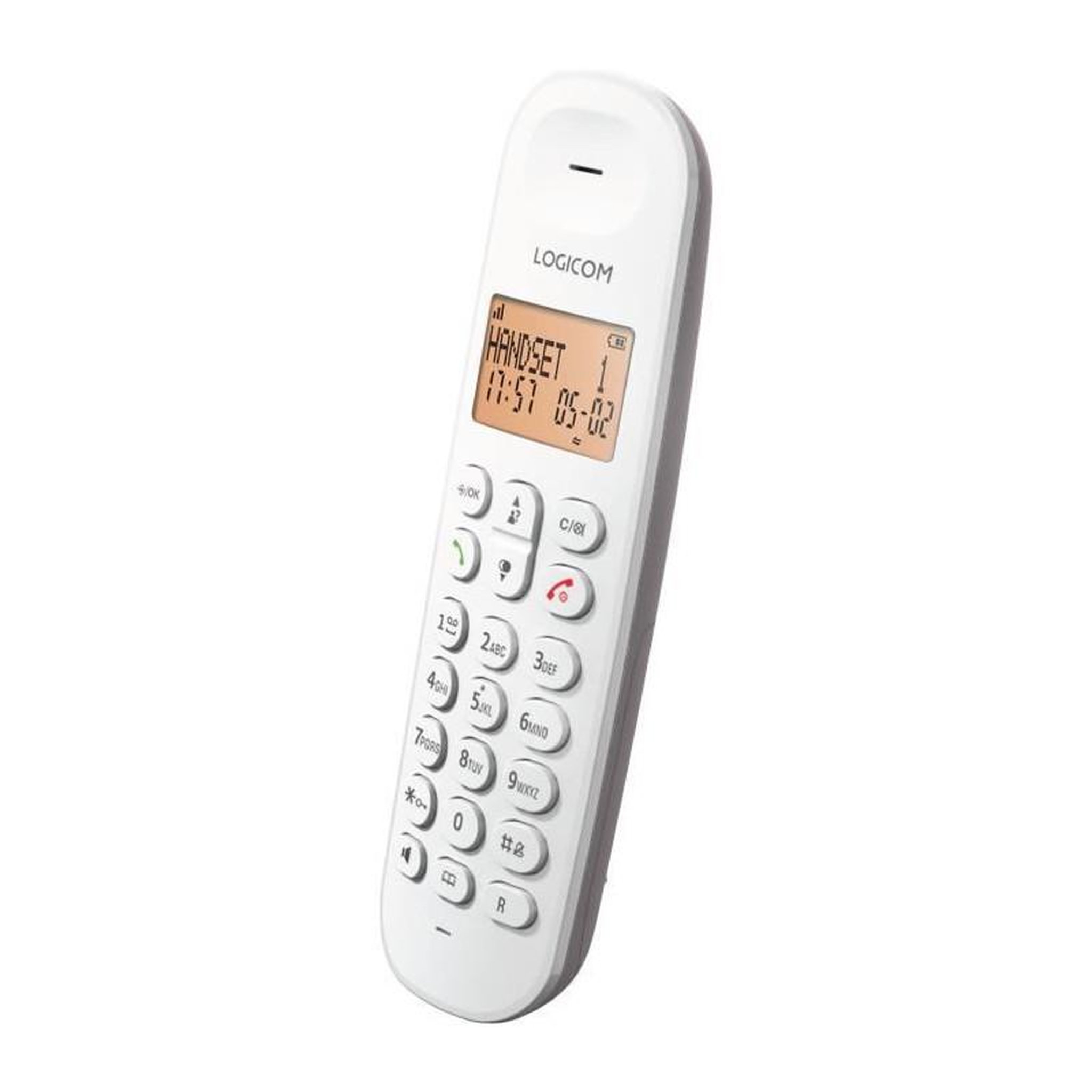 Voir la diapositive 3 : Logicom Téléphone sans fil Iloa Solo Répondeur Taupe