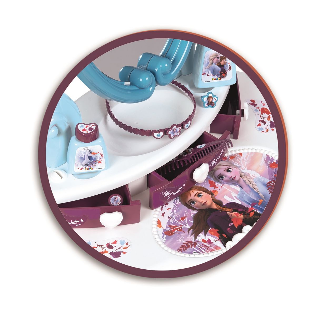SMOBY Ensemble coiffeuse + accessoires 2 en 1 - La reine des neiges 2