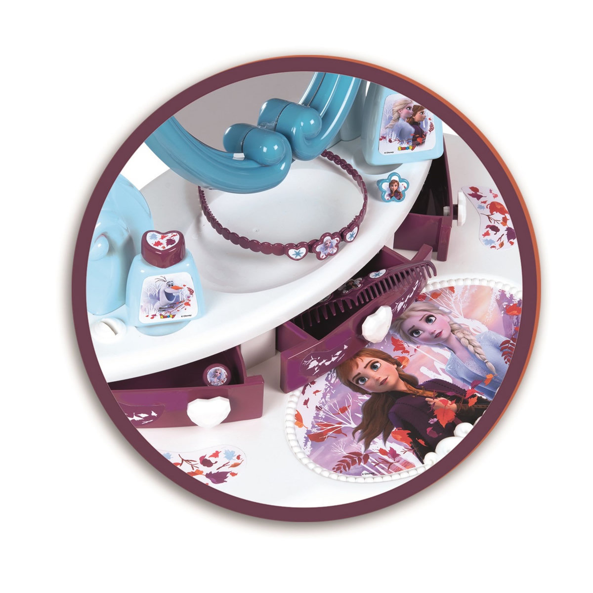 SMOBY Ensemble coiffeuse + accessoires 2 en 1 - La reine des neiges 2