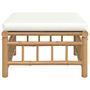 Voir la diapositive 3 : VIDAXL Repose-pieds de jardin avec coussin blanc creme bambou