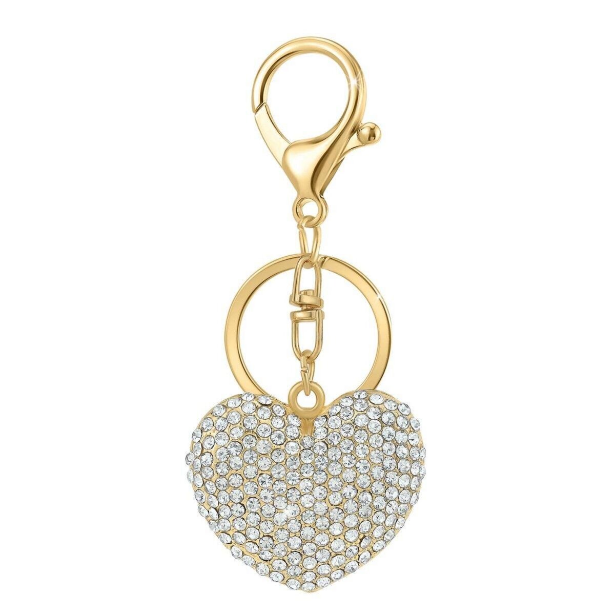 SC BOHEME Bijou de sac coeur SC Bohème orné de Cristaux scintillants