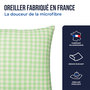 Voir la diapositive 4 : COLAS NORMAND Oreiller moelleux aux motifs vichy 60x60 cm