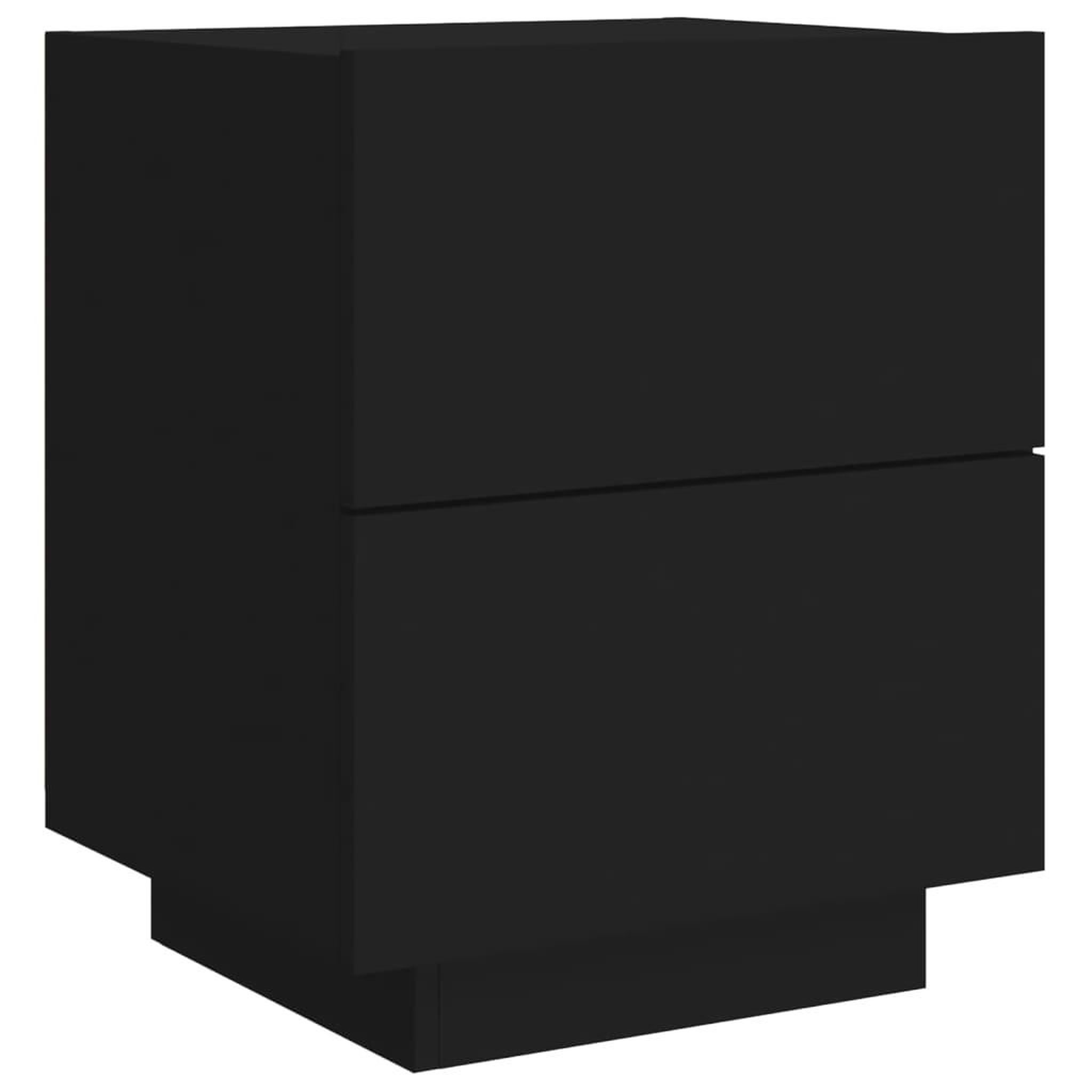 Voir la diapositive 3 : VIDAXL Armoire de chevet avec lumieres LED noir bois d'ingenierie