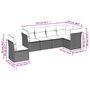 Voir la diapositive 3 : VIDAXL Salon de jardin 6 pcs avec coussins gris resine tressee