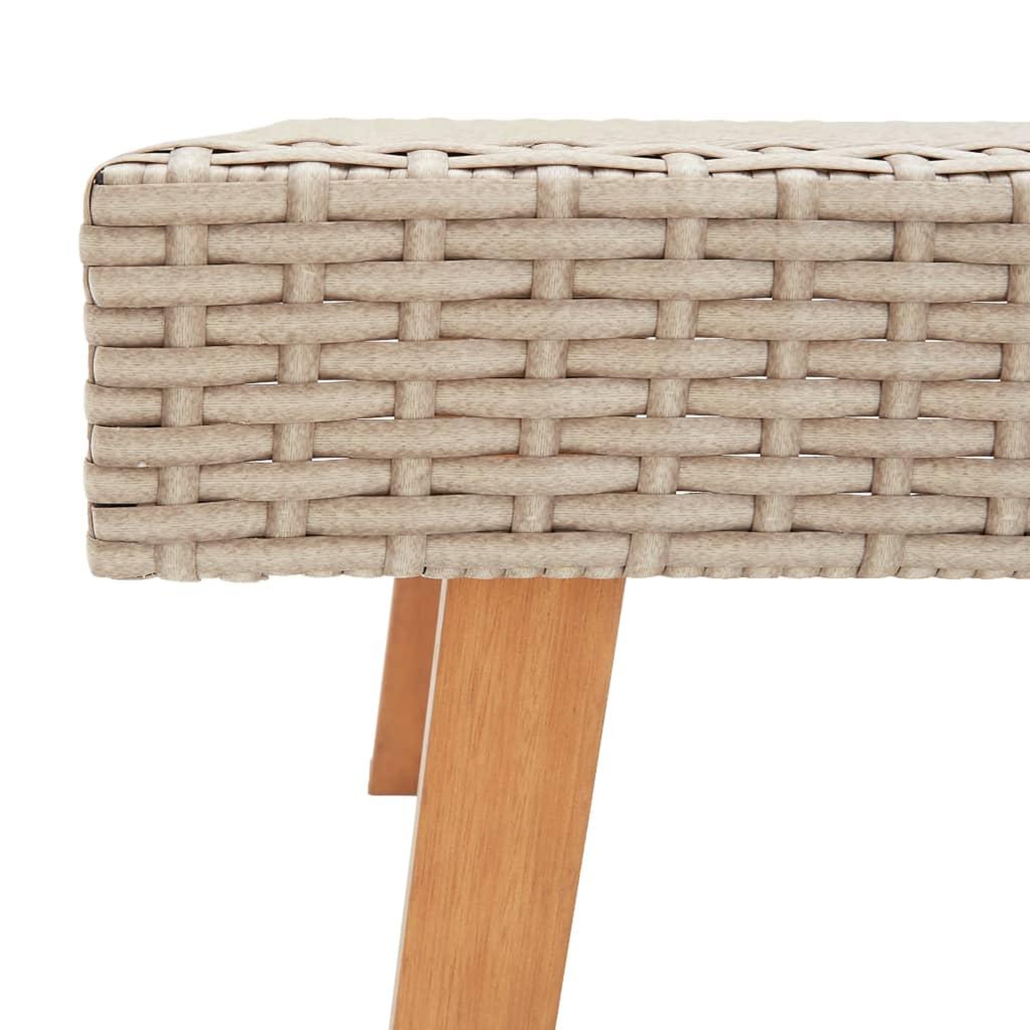Voir la diapositive 4 : VIDAXL Table basse de jardin Resine tressee Beige