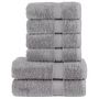 Voir la diapositive 1 : VIDAXL Ensemble de serviettes de qualité supérieure SOLUND 6 pcs gris