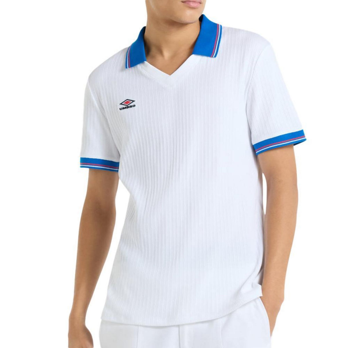 UMBRO T-shirt de Tennis Blanc/ Homme Umbro Brillante