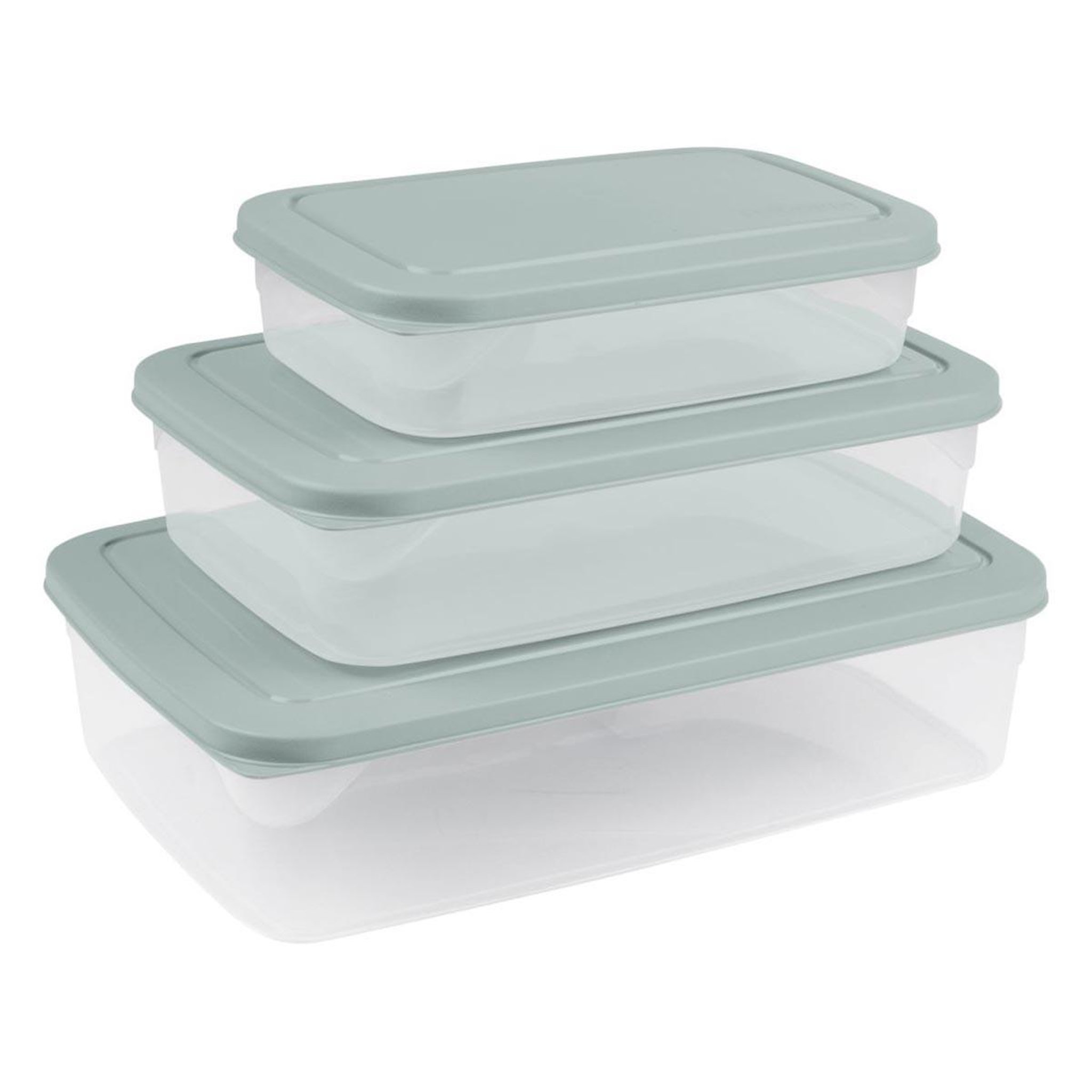 HOMEA Lot de 3 boîtes de conservation  merle  3l bleu givré